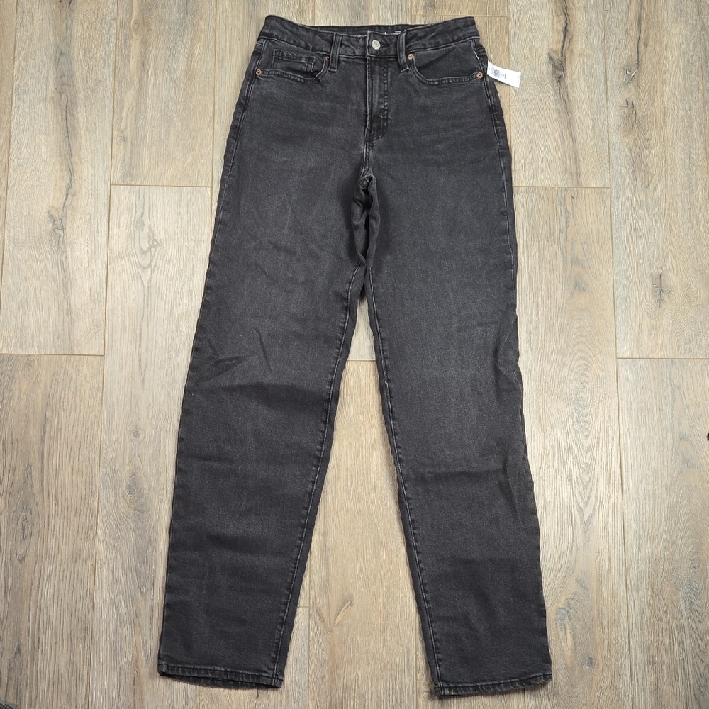 Old Navy Black O.G. Loose Fit High Rise Denim Jeans, Size 4 Tall, NWT